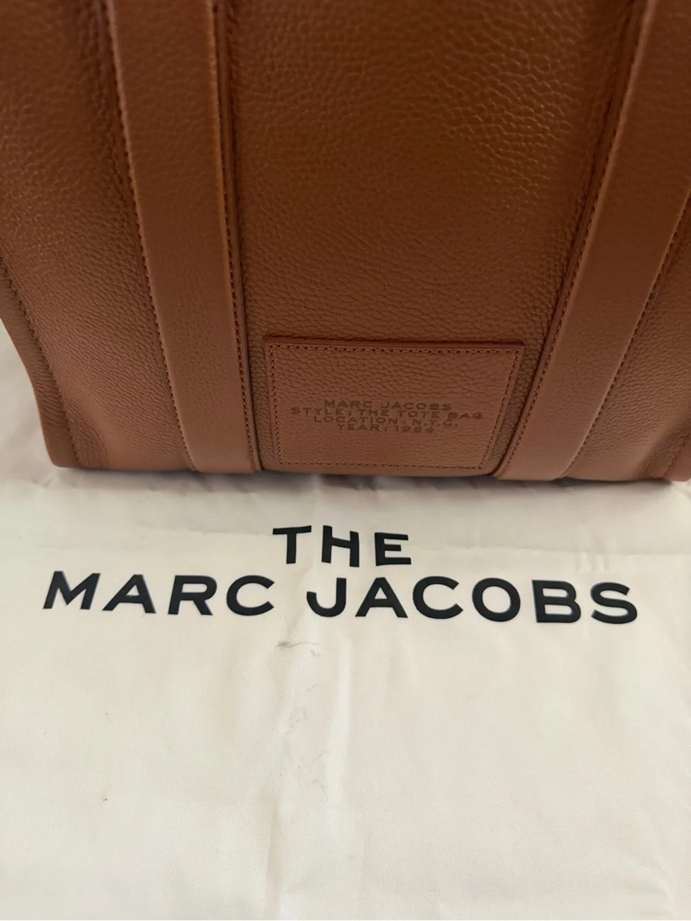 Marc Jacobs Brown Pebbled Leather The Tote Bag
